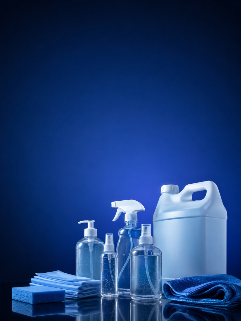 Sanitisers cleaning products mobile banner